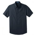thumbnail image 5 of Yellow Rooster Men's Short Sleeve Carefree Poplin Shirts River Blue Navy 3XL, 5 of 6