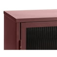 thumbnail image 3 of 3-Door Contemporary Glass & Metal Sideboard in Red, 3 of 5