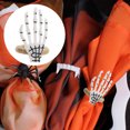 thumbnail image 3 of SHISUYAN 6pcs Napkin Rings for Halloween Ghost Hand Design Napkin Holders Buckle Serviette Rings, 3 of 8