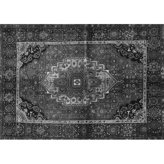 Ahgly Company Indoor Rectangle Medallion Gray Traditional Area Rugs, 2' x 4'