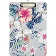 thumbnail image 2 of 12.5"x9" Tropical Floral Clipboards, Standard A4 Letter Size Nursing Clipboard with Low Profile Metal Clip Decorative Clip Board for Office Supplies,Silver, 2 of 7
