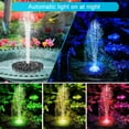 thumbnail image 3 of 13/16/18cm Solar Water Fountain Pool Pond Waterfall Garden Decoration Outdoor Bird Bath Solar Powered Colorful Fountain Floating-ksize, 3 of 3