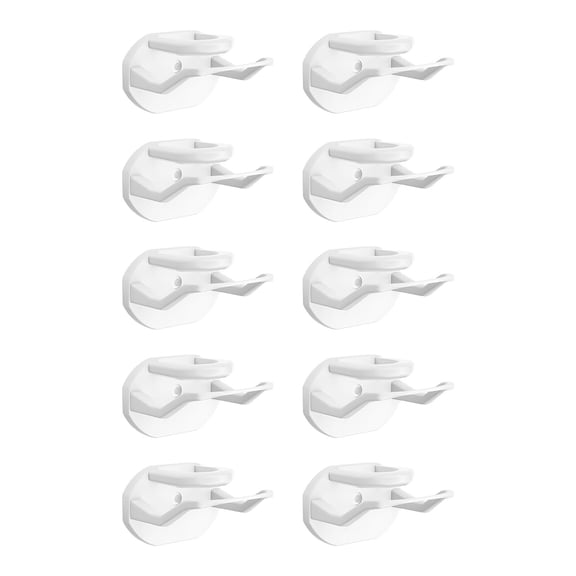 Hat Organizer for Baseball Caps, Hat Rack for Wall with Strong Adhesive Hold, Detachable DIY Hat Rack Hold, Seamless Hat Hanger Holder Display for Wall, Closet, Door, and Bedroom,White 10 Pcs