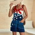 thumbnail image 6 of Moxiu Womens American Flag Overalls Shorts 4th of July Sleeveless Festival Patriotic Rompers Loose Independence Day Adjustable Strap Short Overall 2025 Blue,XXL, 6 of 6