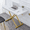 White+Gold, variant on Modern Minimalist Lift Table with 0.8 inch Thick Desktop, Wood Folding Coffee Table with Hidden Wheels and X-Shape Metal Leg, Multifunctional Center Table for Bedroom, Apartment, White Sliver
