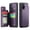 Purple, variant on for Samsung Galaxy A51 Case with Card Holder, Wallet Case for Women Men with RFID Blocking, Durable Leather Kickstand Magnetic Clasp Shockproof Phone Case for Samsung Galaxy A51
