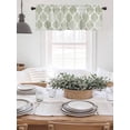 thumbnail image 6 of Kitchen Valances for Window, Sage Green Bohemian Geometric Light Filtering Rod Pocket Valance Curtain, Abstract Moroccan Pattern Short Curtains Window Topper for Bedroom 42x18in, 6 of 7