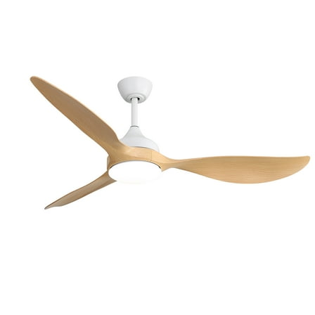 Sofucor Ceiling Fan 52 inch 3-Blade White Modern LED Ceiling Fan Light With Remote Control