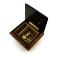 thumbnail image 2 of Delightful Warm Wood Tone Musical Jewelry Box with Floral and Heart Outline Inlay - Star Spangled Banner, 2 of 2