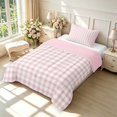 thumbnail image 2 of Manfei Modern Checkered Twin Comforter Sets,Geometric Check Bedding Set,Pink Red,Pink Reversible,2 Pieces,1 Comforter and 1 Pillowcase,2 Pieces,1 Comforter and 1 Pillowcase, 2 of 7