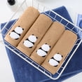 thumbnail image 4 of Toalla con bordado de panda | Toalla facial de algodón suave | Toalla de mano absorbente para baño y cocina | Toallita de secado rápido para rostro y manos, 4 of 6