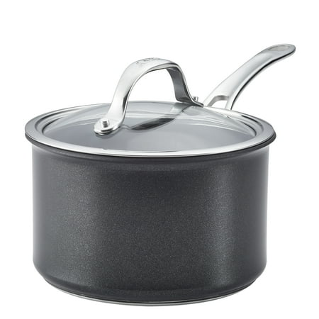 

Anolon X Hybrid Nonstick Induction Saucepan With Lid 3-Quart Super Dark Gray