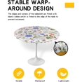 thumbnail image 2 of Round Table Cover 45-54 Inch, Waterproof Reusable Table Cloth Round Fitted Vinyl Tablecloth with Elastic Edged for Parties Outdoors, Spring Vintage Herbal Floral Texture, 2 of 4