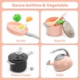 thumbnail image 3 of CUTE STONE Kids Pretend Play Kitchen Accessories Set with Toy Cooktop, Pots & Pans, Play Food and Utensils, Cooking Role Play Toy with Light & Sound for Boys & Girls, 3 of 9