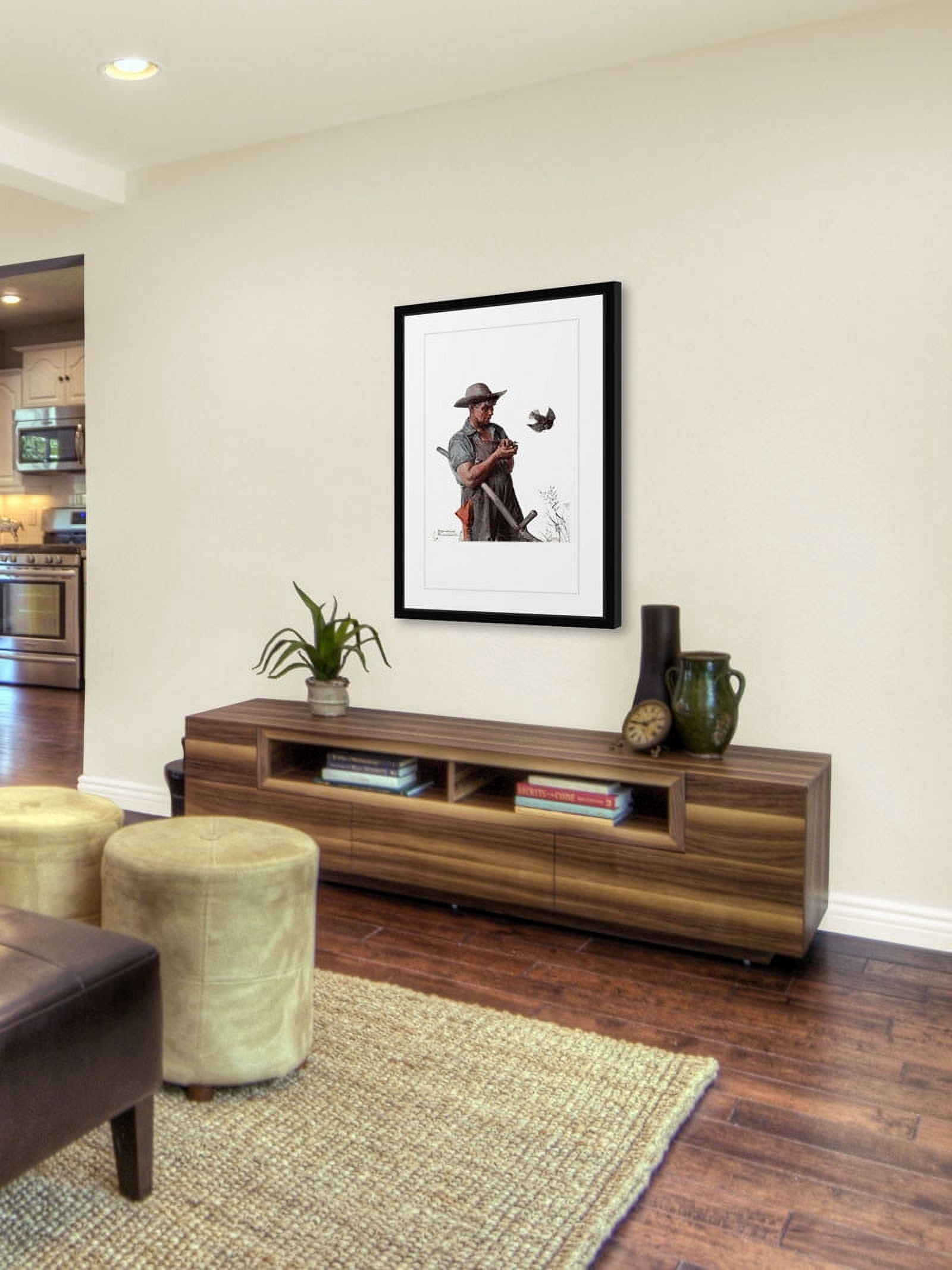 Marmont Hill Inc Norman Rockwell 'Farmer and the Bird' Marmont Hill Framed Art Print - Multi-color