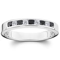 thumbnail image 1 of 1/3ct Ensemble de Bagues en Or Blanc et Noir pour Femmes, 1 of 2