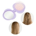 thumbnail image 6 of Unique Bargains 1 Pc Cute Foldable Airbag Mirror Comb Purple ABS TPR, 6 of 6
