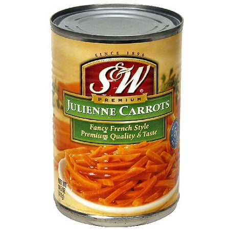S&W Julienne Carrots, 14.5 oz (Pack of 12)