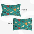 thumbnail image 2 of Zufioo Cute Hens And Rooster Print Double-sided Plush Pillow Cover,Decorative Pillow Protector without Pillow Core, Suitable for Sofa, Bedroom, Car-20"x30", 2 of 6