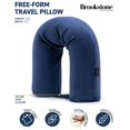 thumbnail image 2 of Almohada de viaje Brookstone Free Form de espuma viscoelástica azul, 2 of 7