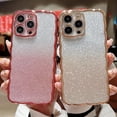 thumbnail image 3 of Electroplated wavy edge suitable for iPhone14 gradient glitter Apple 13ProMax silicone drop-resistant phone case, 3 of 6