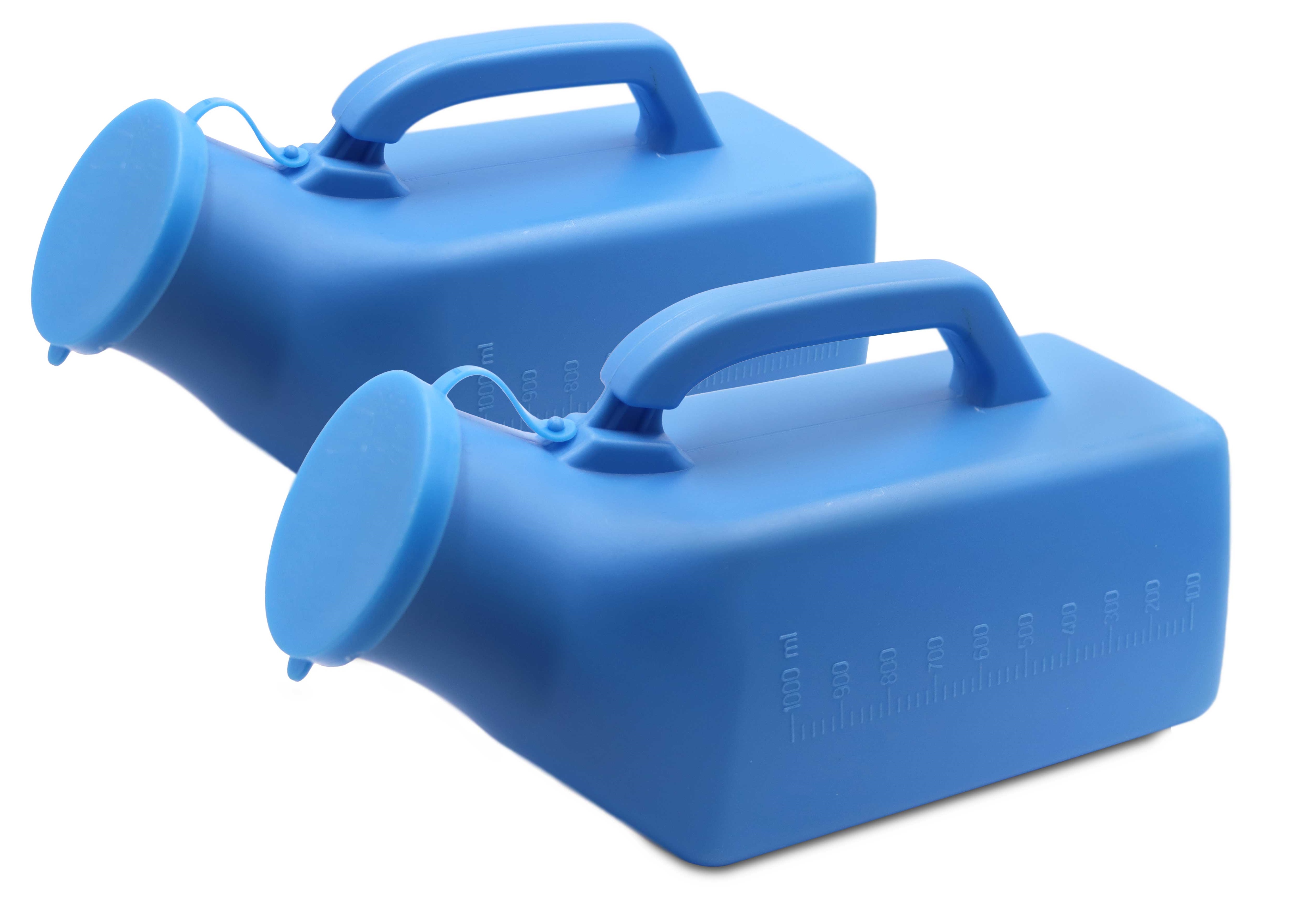 Urinals for Men Glow in the Dark Lid by Tilcare (2 Pack) 32oz/1000mL