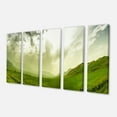 thumbnail image 2 of Meadow under Clouds Panorama - Impression sur Toile Paysage, 2 of 3