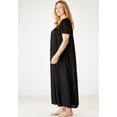 thumbnail image 4 of Only Necessities Women's Plus Size Long Silky Lace-Trim Gown Pajamas, 4 of 5