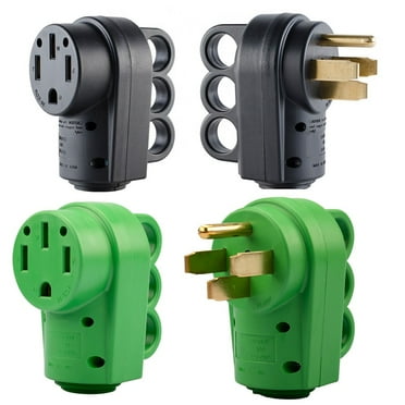 50 Amp Rv Plug 125/250V Rv Plug Plug Replacement Convenient Handle Nylon Housing Black-Male Smile Home