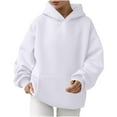 thumbnail image 1 of MeetoTime Women's Oversized Sweatshirt Fall Lightweight Long Sleeve Hoodie Fleece Pocket Pullover Tops, 1 of 6