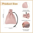 thumbnail image 2 of Uxcell 1 Pcs Bolsa de Cuerda, Monedero de Cuero, Billetera para Mujeres, Bolsa de Cuero para Hombres, Para Joyería, Llaves, Almacenamiento de Monedas (Rosa), 2 of 7
