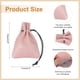 thumbnail image 2 of Uxcell 1 Pcs Bolsa de Cuerda, Monedero de Cuero, Billetera para Mujeres, Bolsa de Cuero para Hombres, Para Joyería, Llaves, Almacenamiento de Monedas (Rosa), 2 of 7