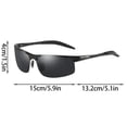 thumbnail image 2 of Polarized Photochromic Sunglasses Auto Light Changing Glasses Anti Glare Day Night Driving Shades For Cycling Fishing Outdoor Sports(Coffee-15Cm), 2 of 3