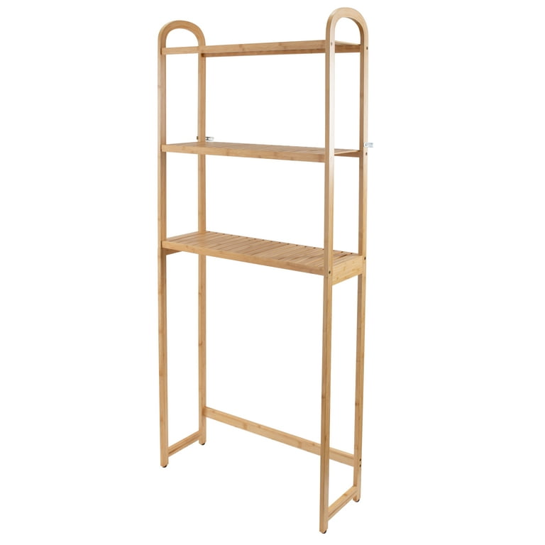 Lisbet - Shower Shelves 3-Tier Bamboo Bathroom Wood Shelves — BO-HA