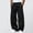 Black, variant on LJEFF Men Wide Leg Baggy Casual Pants, Soft Pocket Elastic Waist Breathable Outdoor Gift Trousers Dark Gray