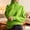 Green, variant on Women Long Sleeve Sweater Fall Ribbed Knit Pullover Turtle Neck Cable Jumper Tops (RD1 XXXL)