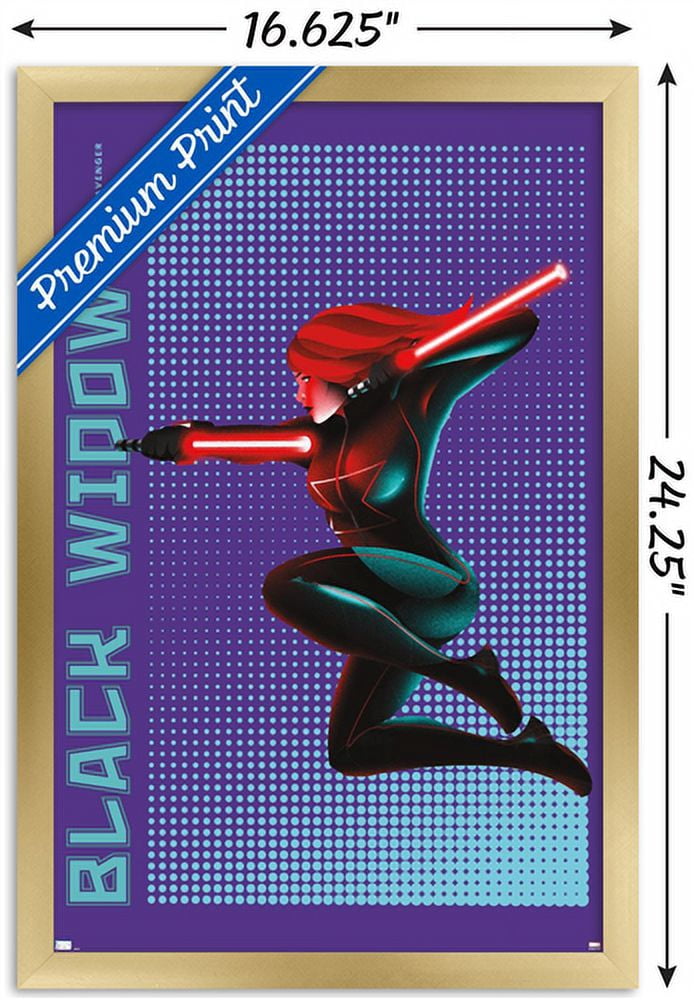 Marvel Shape of a Hero - Black Widow Wall Poster, 14.725" x 22.375", Framed
