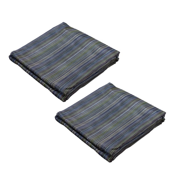 (2 Pack) 8'x10' 50% Shade Multi Color Mesh Tarp for Outdoor w/Grommets - 10 Oz Heavy Duty PVC Coated Mesh Tarps for Dump Truck, Rolloff Trucks - Mesh Shade Net Cloth for Sun, Plant, Patio