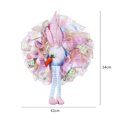 thumbnail image 3 of SDJMa Easter Wreath for Front Door, Colorful Mesh Ribbon Bow Wreath with Easter Bunny Gnome Doll, Easter Welcome Wreath for Spring Easter Holiday Party Home Porch Wall Decor, 17", 3 of 4