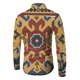 thumbnail image 3 of Camisas Para Hombre Manga Larga Negra Hombres Casual Azik Print 3D Impresión digital Ligero Transpirable Manga larga Turn Down Solapa Camisa formal (Yellow, 3XL), 3 of 5