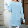thumbnail image 6 of zbxnLI Women's Sweater Knit Long Sleeve Shirts Crew Neck Casual Lightweight Loose Tunic Tops Wear Leggings, 6 of 7