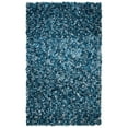 thumbnail image 4 of SAFAVIEH Rio Kynaston Solid Polyester Shag Area Rug, Navy/Ivory, 5' x 8', 4 of 10