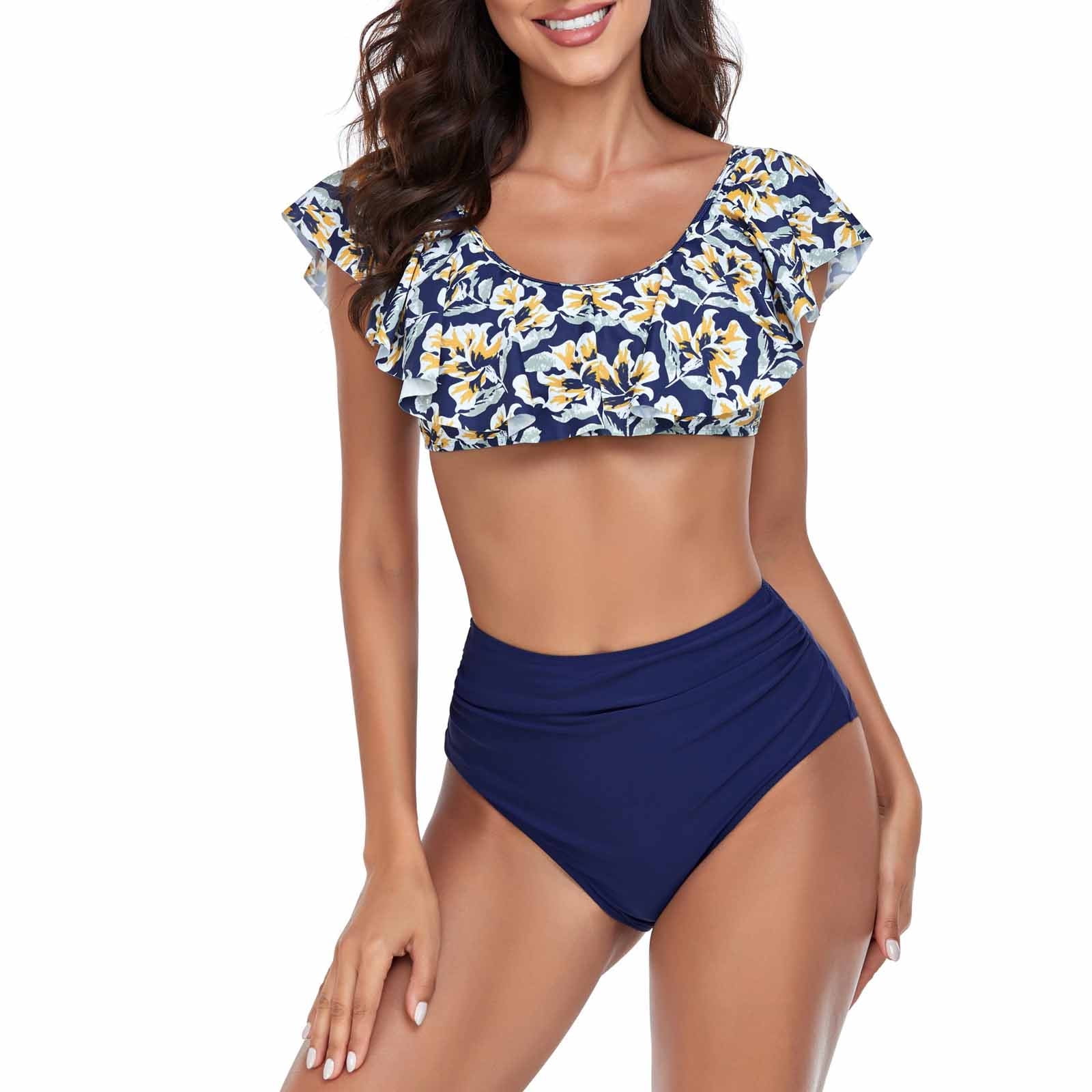 Njoeus Bikini Sets For Women Summer Bathing Suit Women'S Fashion Printed  Comfortable Loose Swimsuit Top Blouse Casual Attractive Womens Bathing  Suits On Clearance - Walmart.com