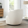 thumbnail image 4 of KINWELL Cream Modern Boucle Upholstered Accent Swivel Armchair, 4 of 7