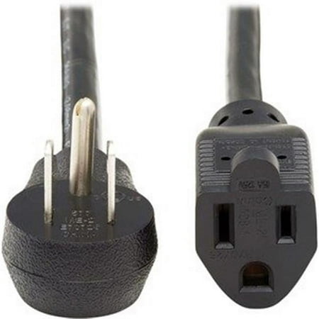 UPC: 0037332243836 | Tripp Lite Power Extension Cord Right-Angle 5-15P to 5-15R 13A 120V 16 AWG 3 ft. (0.91 m) Black – For PC Monitor Printer Home Theater Desktop Computer PDU UPS Workstation Power Adapter Tra…