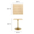 thumbnail image 6 of Modway Lippa 24" Square Wood Dining Table in Gold Natural, 6 of 7