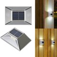 thumbnail image 5 of Solar Lights Outdoor - Silver Plastic Solar-Powered Stair Step Lights, High Brightness 3.94x2.76in Waterproof Patio Decoration for Garden/Pathway/Walkway (Automatic On/Off)​, 5 of 6
