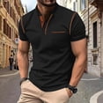 thumbnail image 2 of LTTVQM Men's Henley Shirt Short Sleeve T-Shirt Casual Top Pullover Spring Summer Lightweight Tee Shirts with Button Black 2XL, 2 of 4