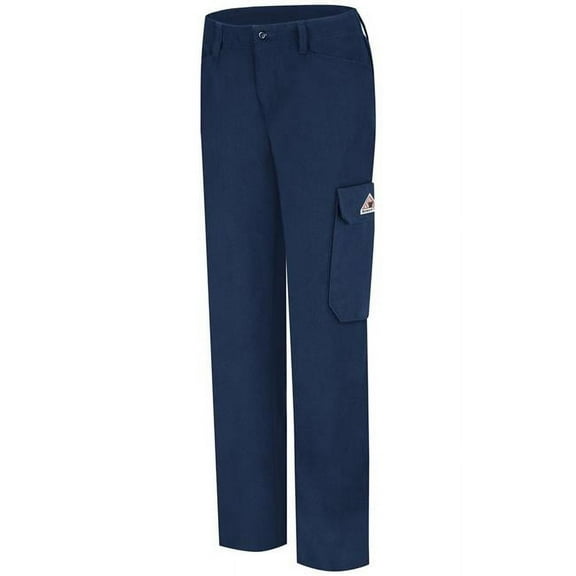 Bulwark PMU3NV-16-33 Womens Lightweight FR Cargo Pant, Navy - Size 16 - 33 in. Inseam