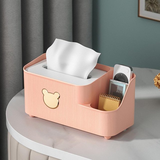 Feltree Paper Box Living Room Tissue Box Plastic Desktop Storage Box Coffee Table Remote Control Multifunctional Storage